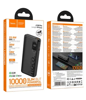 Портативне Power Bank Hoco J158 Pro Runner 22.5W+PD20W 10000 mAh Black