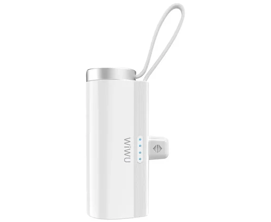 Портативне ЗУ Power Bank WIWU W026 Type-C з БЗУ 15W 5000 mAh White