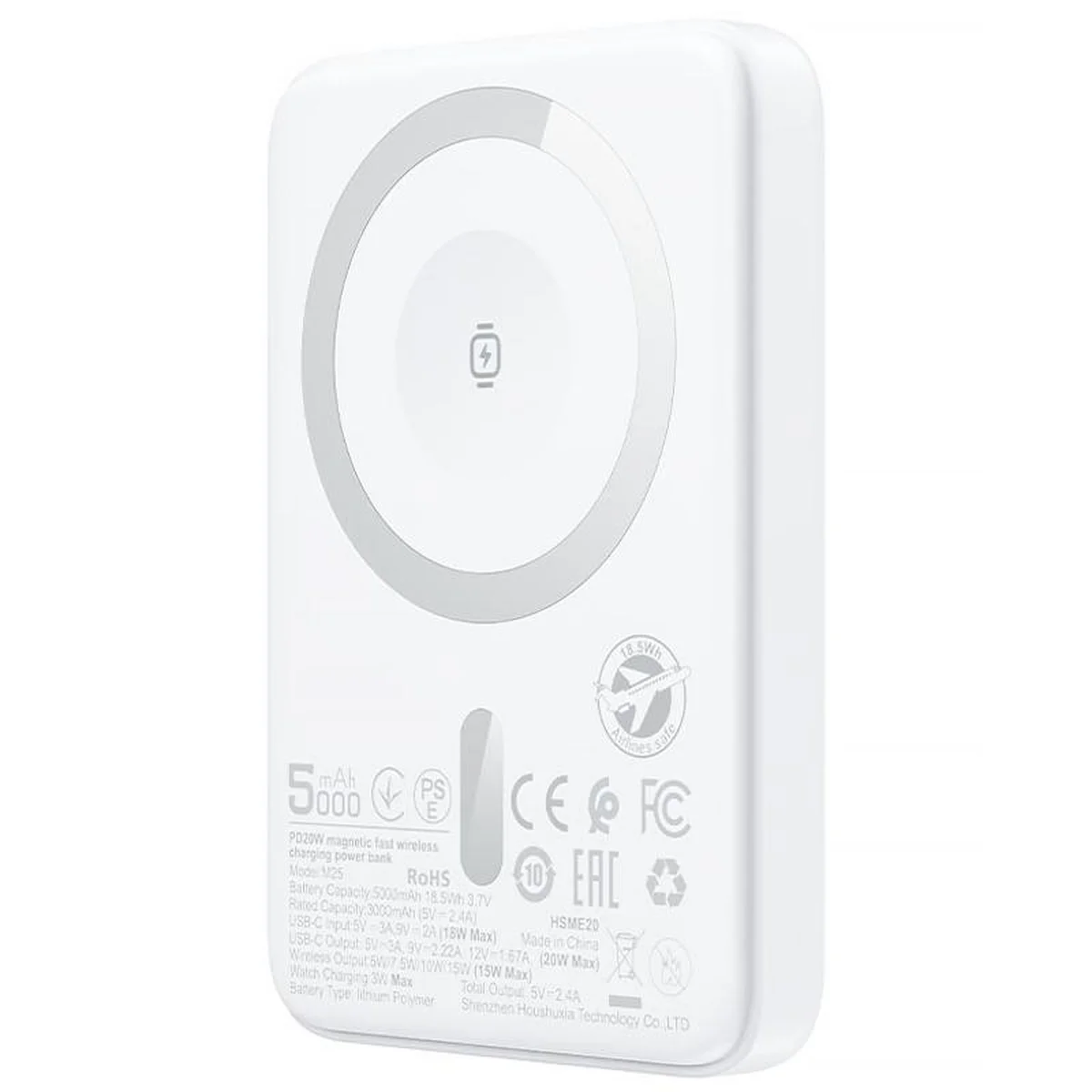 Портативне ЗУ Power Bank Acefast M25 20W з БЗП+iWatch 5000 mAh White