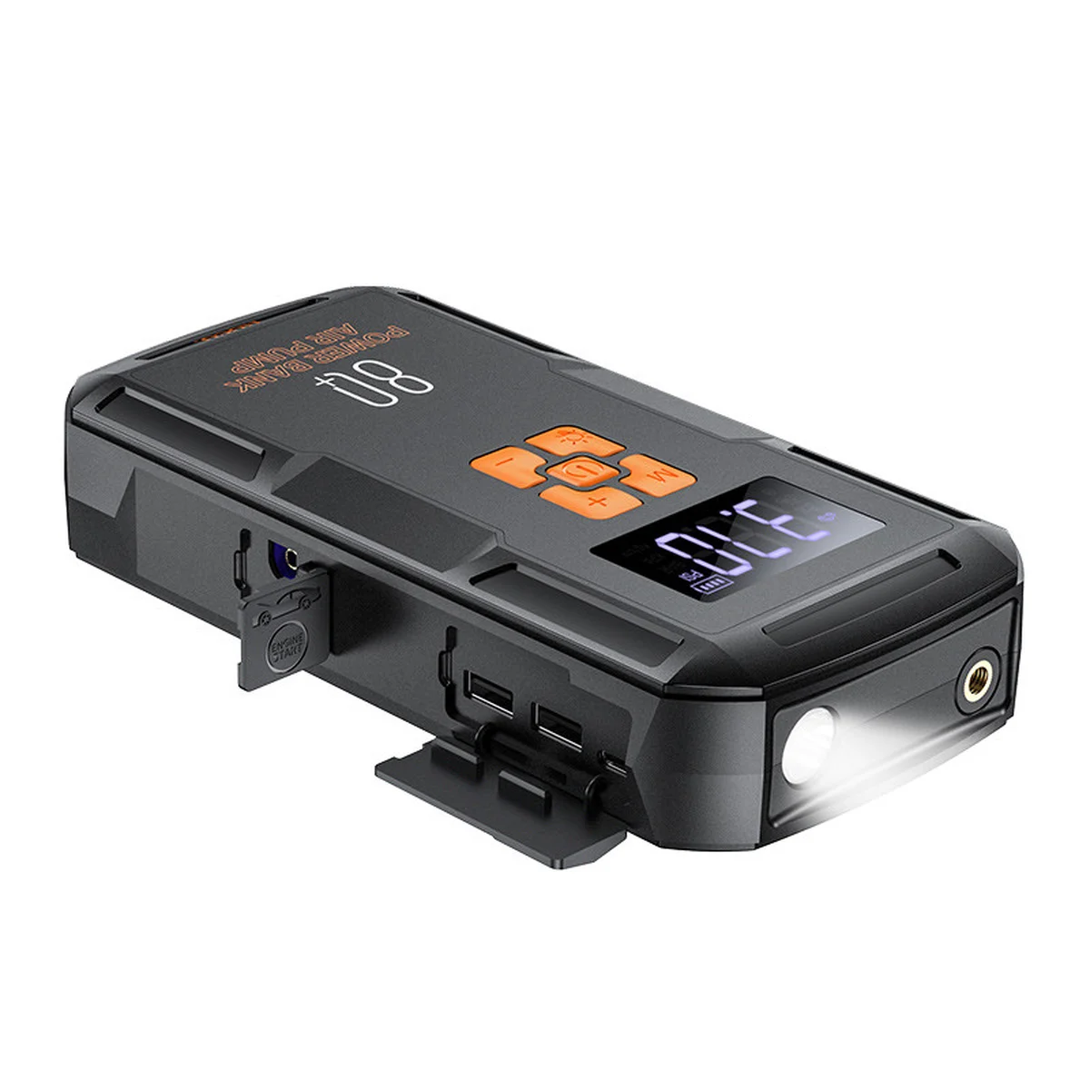Пусковий пристрій (бустер) для автомобіля Hoco QS2 Land Jump Starter and Air Pump 8000 mAh Black