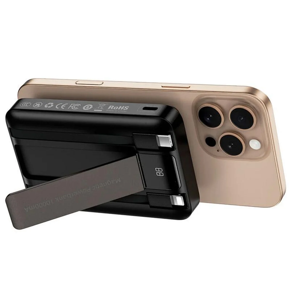 Портативне ЗУ Power Bank WIWU Wi-P061 22.5W+PD20W з БЗП+iWatch with cable 10000 mAh Black