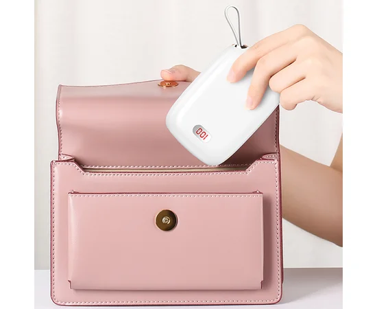 Портативное зарядное устройство Usams US-CD78 Dual USB Display With Lanyard (10000mAh) Белый