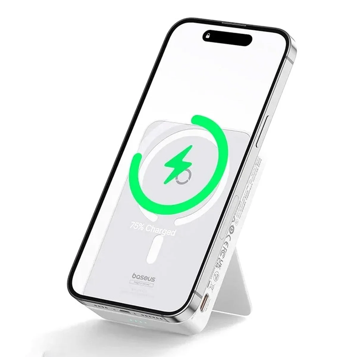 Портативное зарядное устройство Power Bank Baseus MagPro Magnetic Bracket 20W с БЗУ 5000mAh PPCXZ05 White