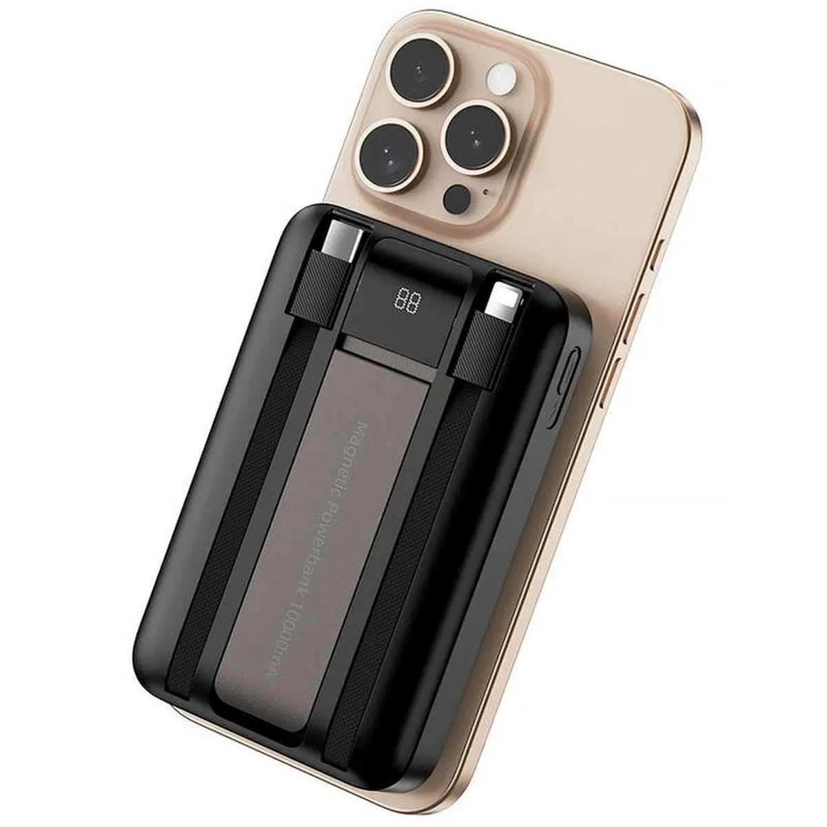 Портативне ЗУ Power Bank WIWU Wi-P061 22.5W+PD20W з БЗП+iWatch with cable 10000 mAh Black