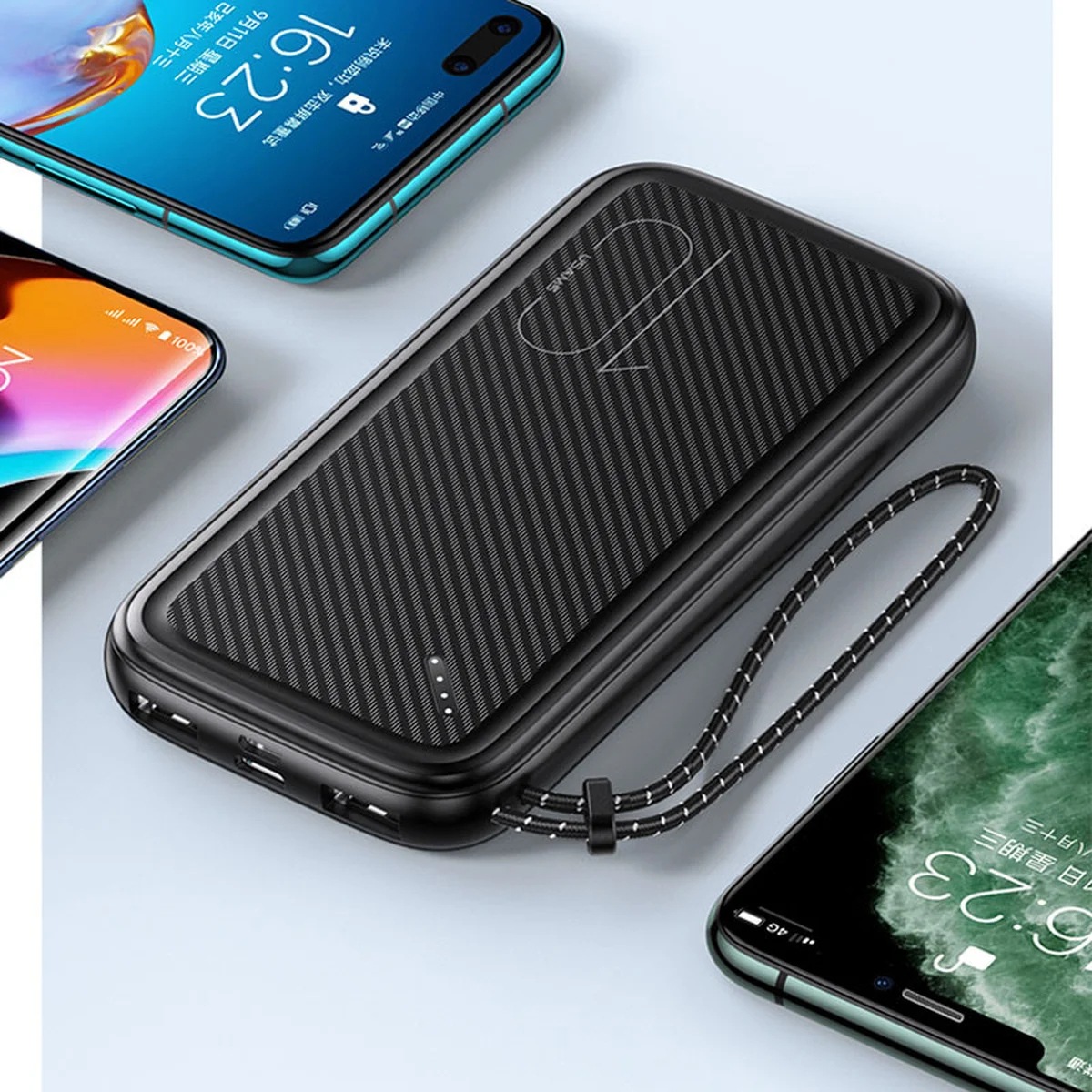 Портативний зарядний пристрій Power bank Usams US-CD150 PB56 with Lanyard 10000mAh Чорний