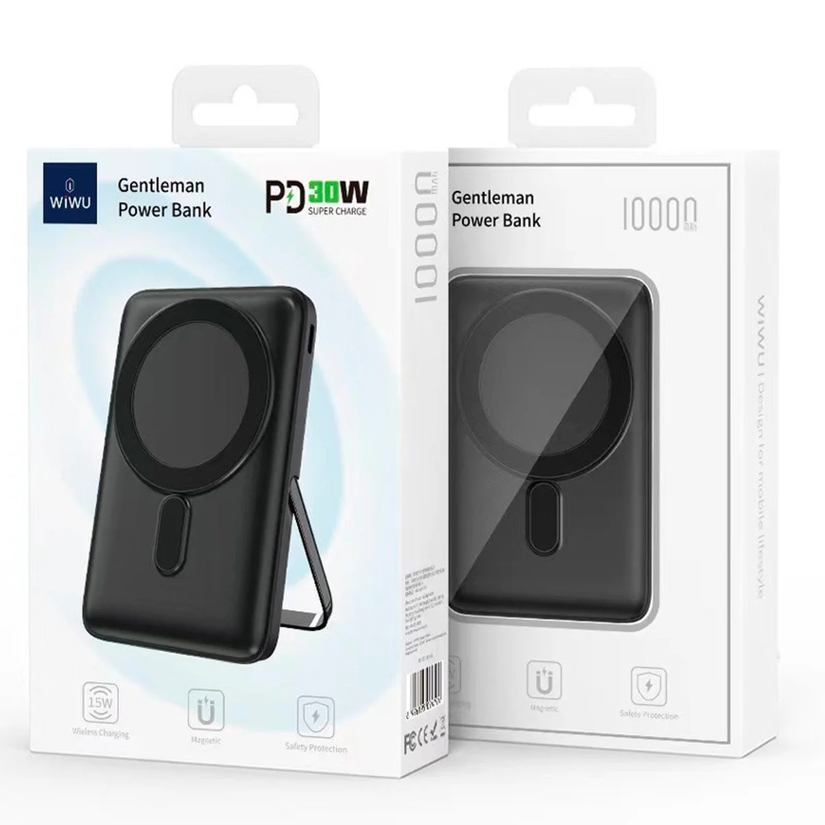 Портативное ЗУ Power Bank WIWU Wi-P011 c БЗУ 10000 mAh Black