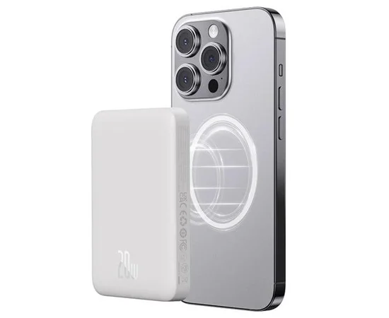Портативное ЗУ Power Bank Baseus Magnetic Mini Air 20W c БЗУ 10000 mAh P10059001313 Stellar White