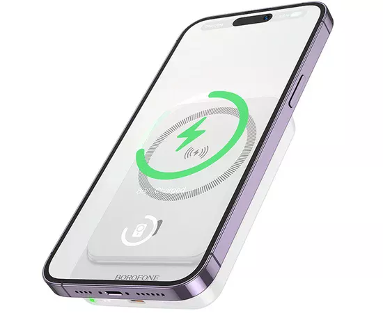 Портативное ЗУ Power Bank BOROFONE BJ63A Nimble PD20W с БЗУ 10000 mAh White