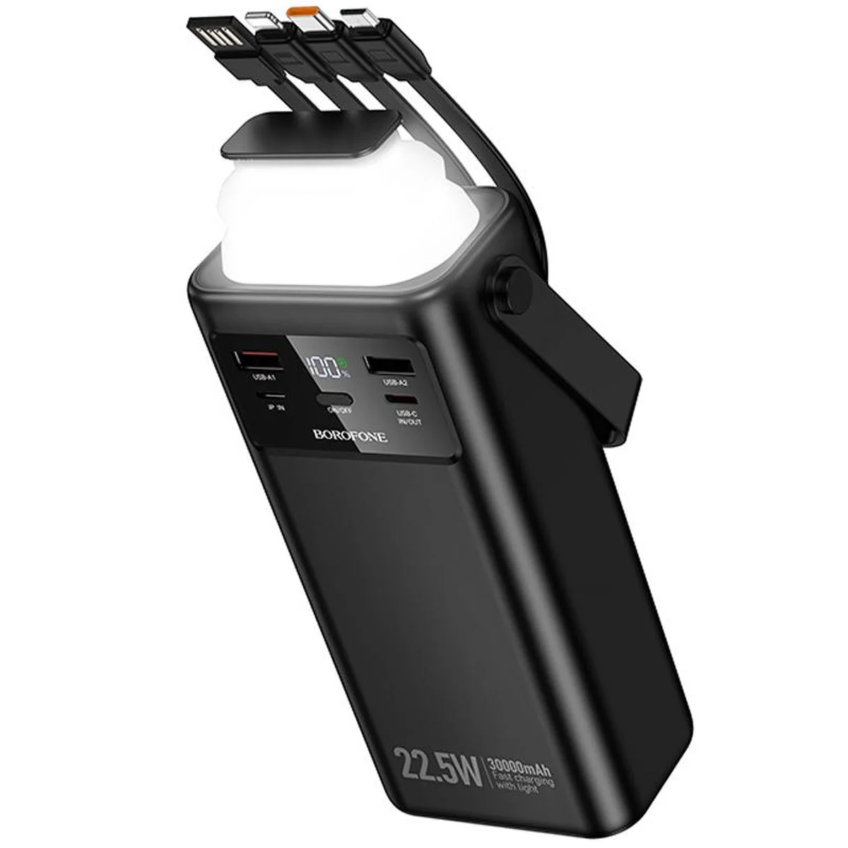 Портативное ЗУ Power Bank Borofone BJ65 High 22.5W+PD20W with cable 30000 mAh Black