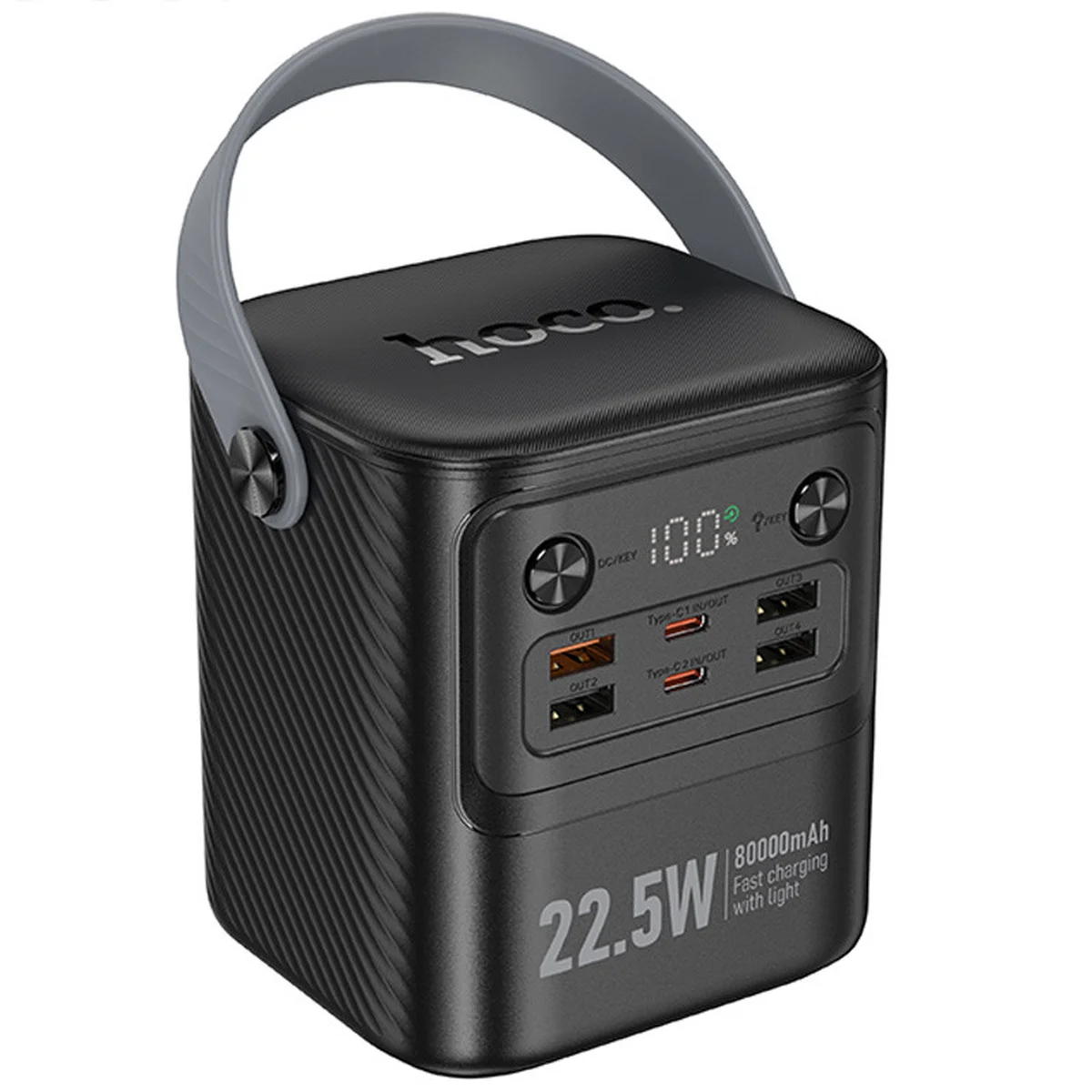 Портативне ЗУ Power Bank Hoco J152 Tough 22.5W+PD20W 80000 mAh Black