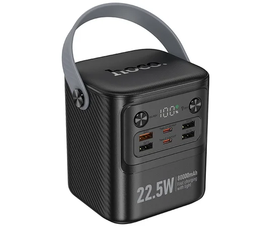 Портативное ЗУ Power Bank Hoco J152 Tough 22.5W+PD20W 80000 mAh Black