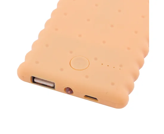 Портативное зарядное устройство SunPin K50 "Печенье" с фонариком (5000 mAh 1 USB 2A) Желтый