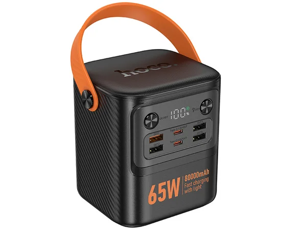 Портативное ЗУ Power Bank Hoco J152 Pro Tough PD65W 80000 mAh Black