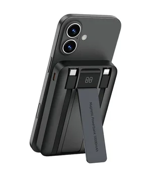 Портативное ЗУ Power Bank WIWU Wi-P061 22.5W+PD20W с БЗУ+iWatch with cable 10000 mAh Black