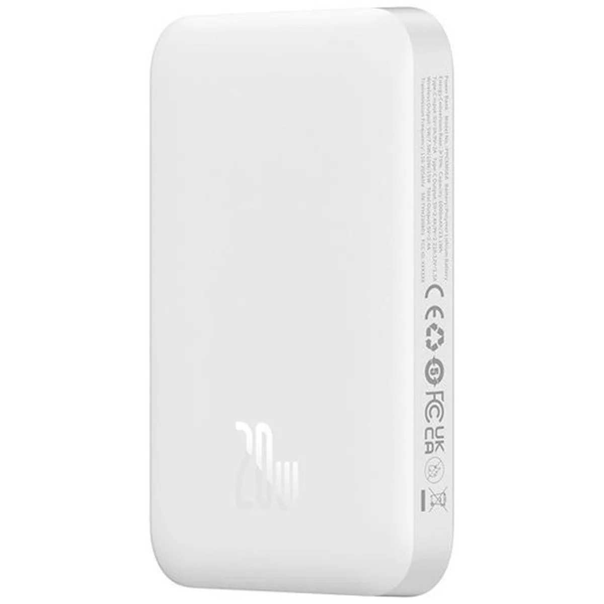 Портативне ЗУ Power Bank Baseus Magnetic Mini Air 20W з БЗП 6000 mAh (P10059002223-0) Stellar White