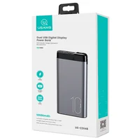 Портативное зарядное устройство Power bank Usams US-CD148 PB55 Alloy Digital Display 10000mAh Серый