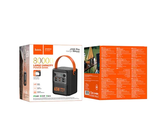 Портативное ЗУ Power Bank Hoco J152 Pro Tough PD65W 80000 mAh Black