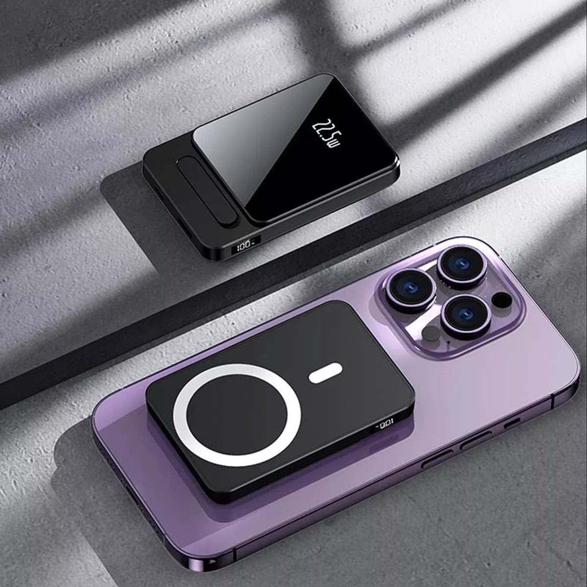 Портативне ЗУ Power Bank JJT-A77 PD20W+QC 22.5W з БЗУ 10000 mAh Black