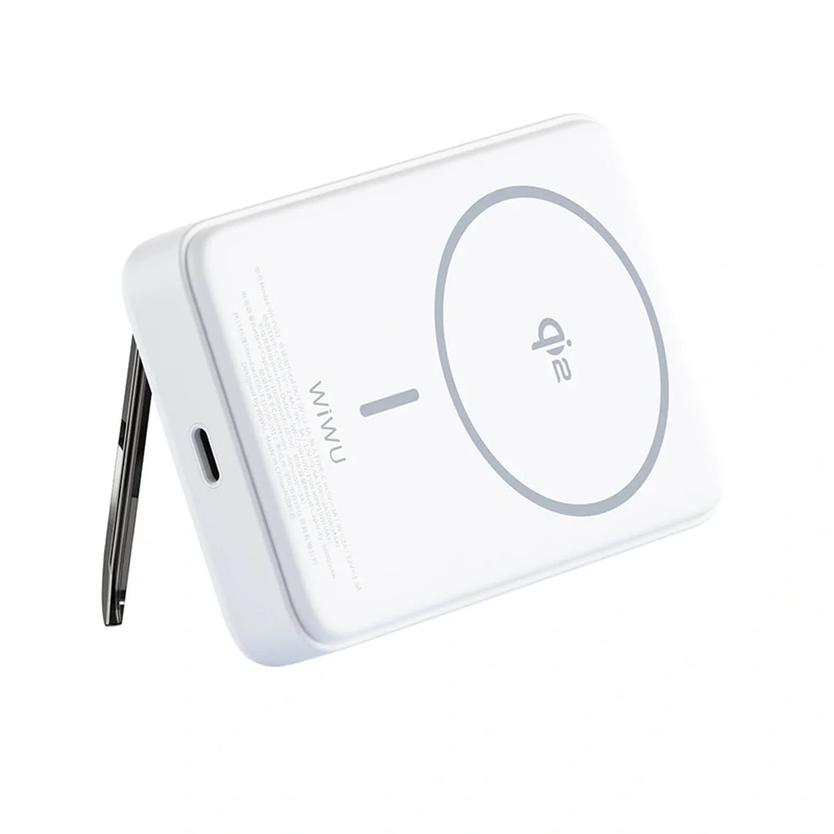 Портативне ЗУ Power Bank WIWU Wi-P031 Magnetic з БЗУ 30W 10000 mAh White