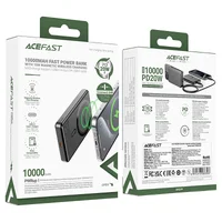 Портативне ЗУ Power Bank Acefast M12 PD20W із БЗУ 10000 mAh Black