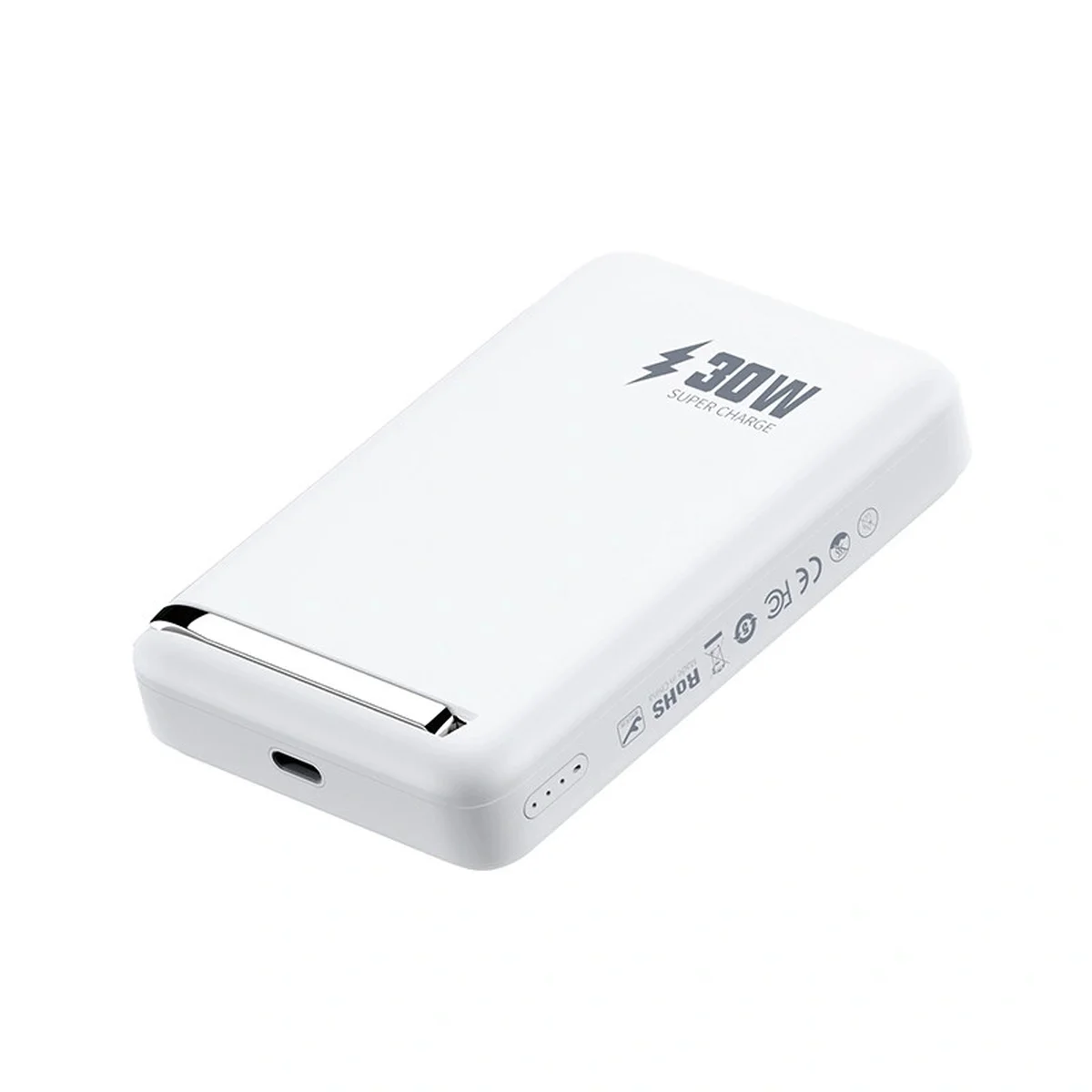 Портативное ЗУ Power Bank WIWU Wi-P031 Magnetic с БЗУ 30W 10000 mAh White