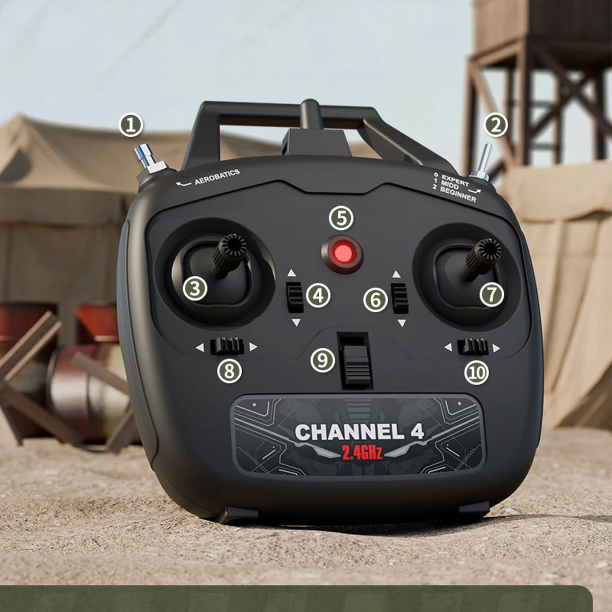 Самолет на радиоуправлении SCHE W551 Four-channel Stunt Fighter Green