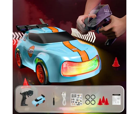 Дрифт-машина на радиоуправлении SHT K13 (1:64) Rally Car 2.4G Blue