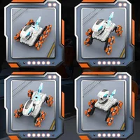 Детский восьмиколесный динозавр на радиоуправлении SHT 2590 2.4G (with 2 remote) Grey / Orange