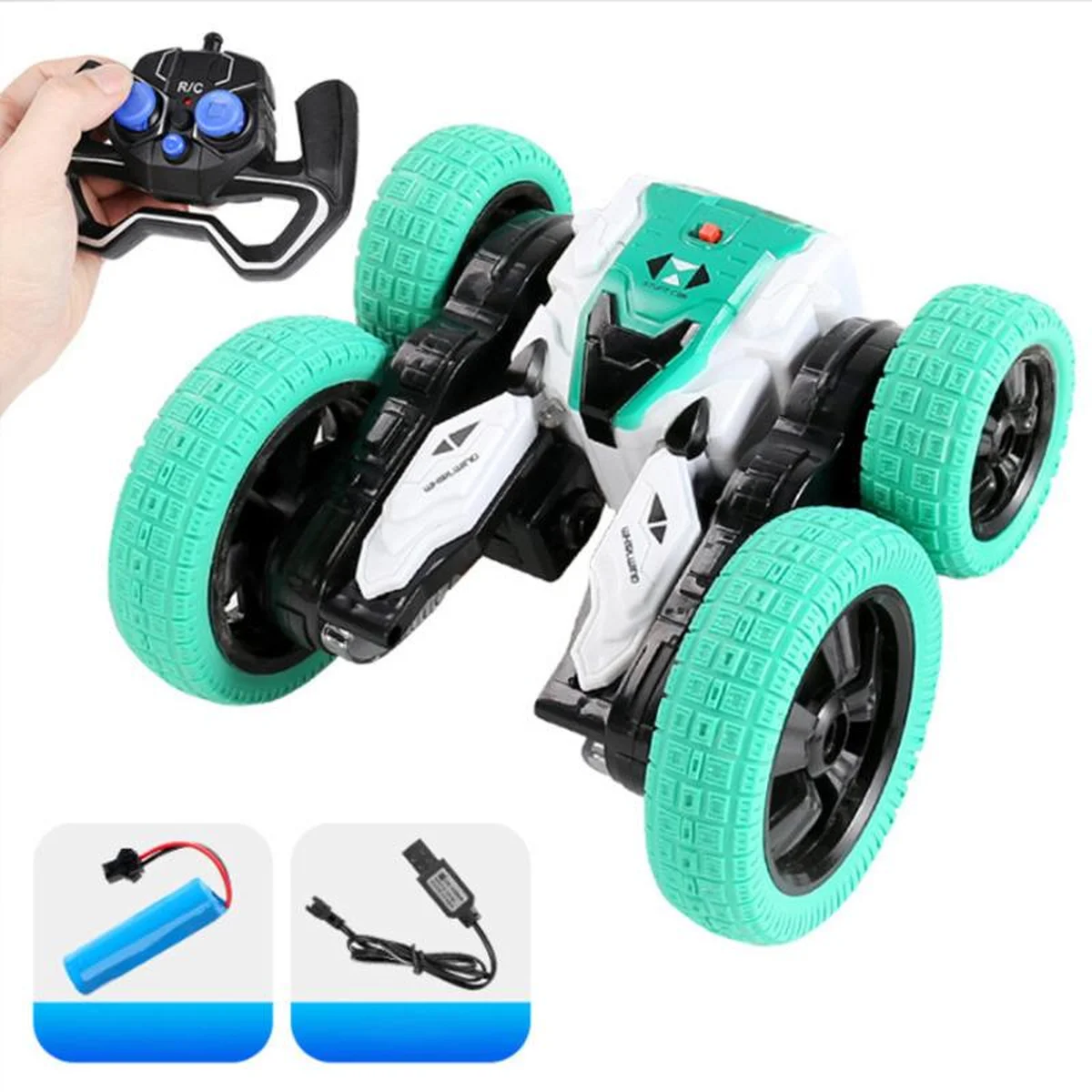 Машинка на радиоуправлении SHT DW02A Trick and Flip RC Car 2.4G Green