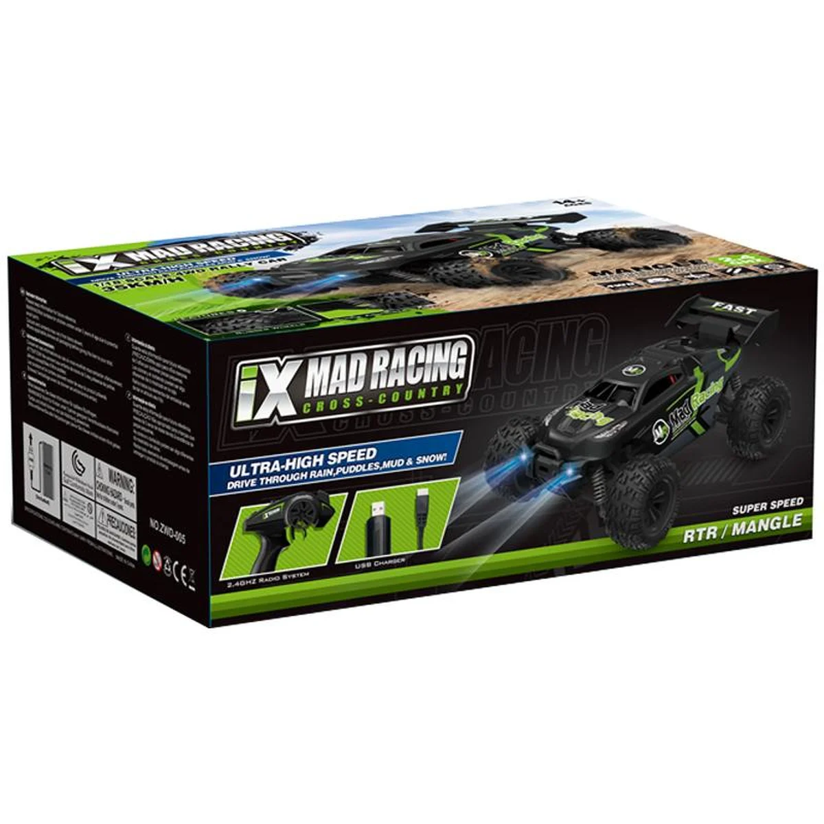 Машинка на радиоуправлении SHT ZWD-005 Mad Racing 2.4G (1:18) Black