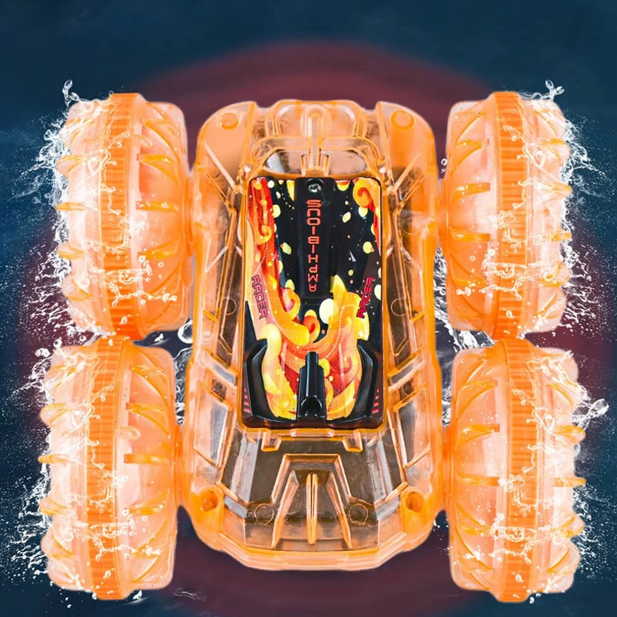 Машинка-амфибия на радиоуправлении YL-103 2.4G Transparent orange