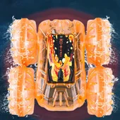 Машинка-амфібія на радіокеруванні YL-103 2.4G Transparent orange