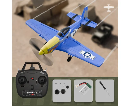 Самолет на радиоуправлении SCHE W551 Four-channel Stunt Fighter Blue