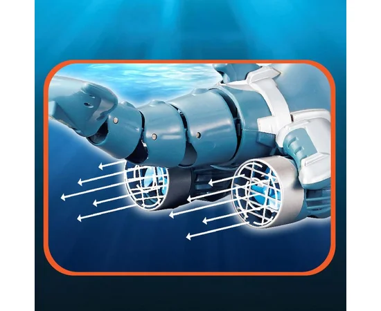 Човен на радіокеруванні SHT 3738AD Dolphin 2.4G Blue/White