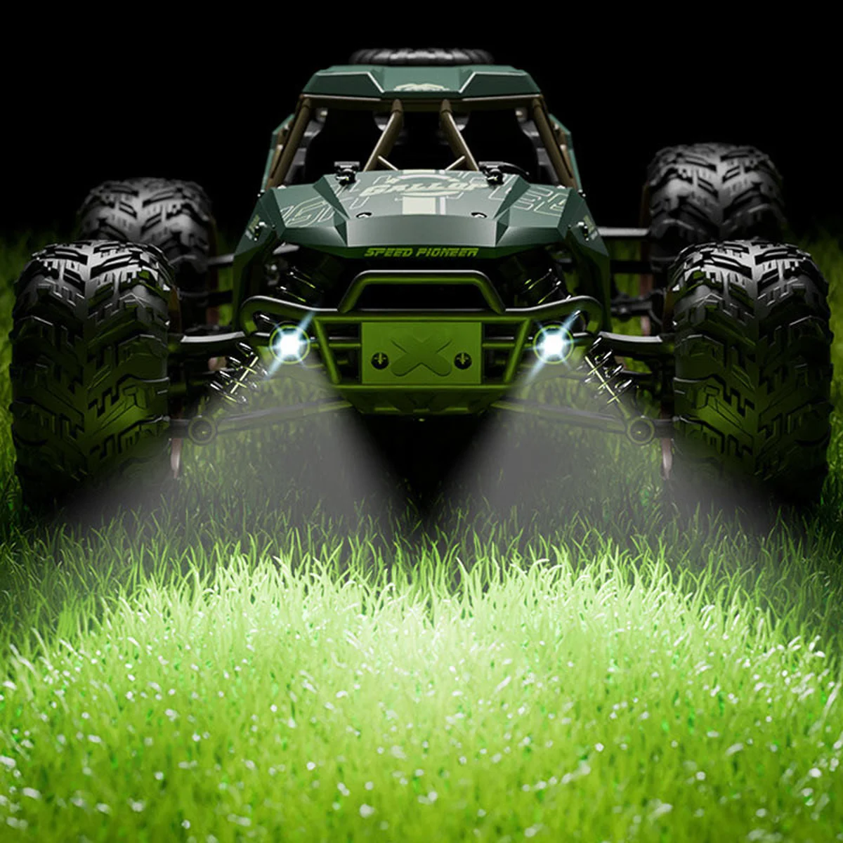 Машинка на радиоуправлении SCHE HW8809 Four-wheel drive high-speed Green