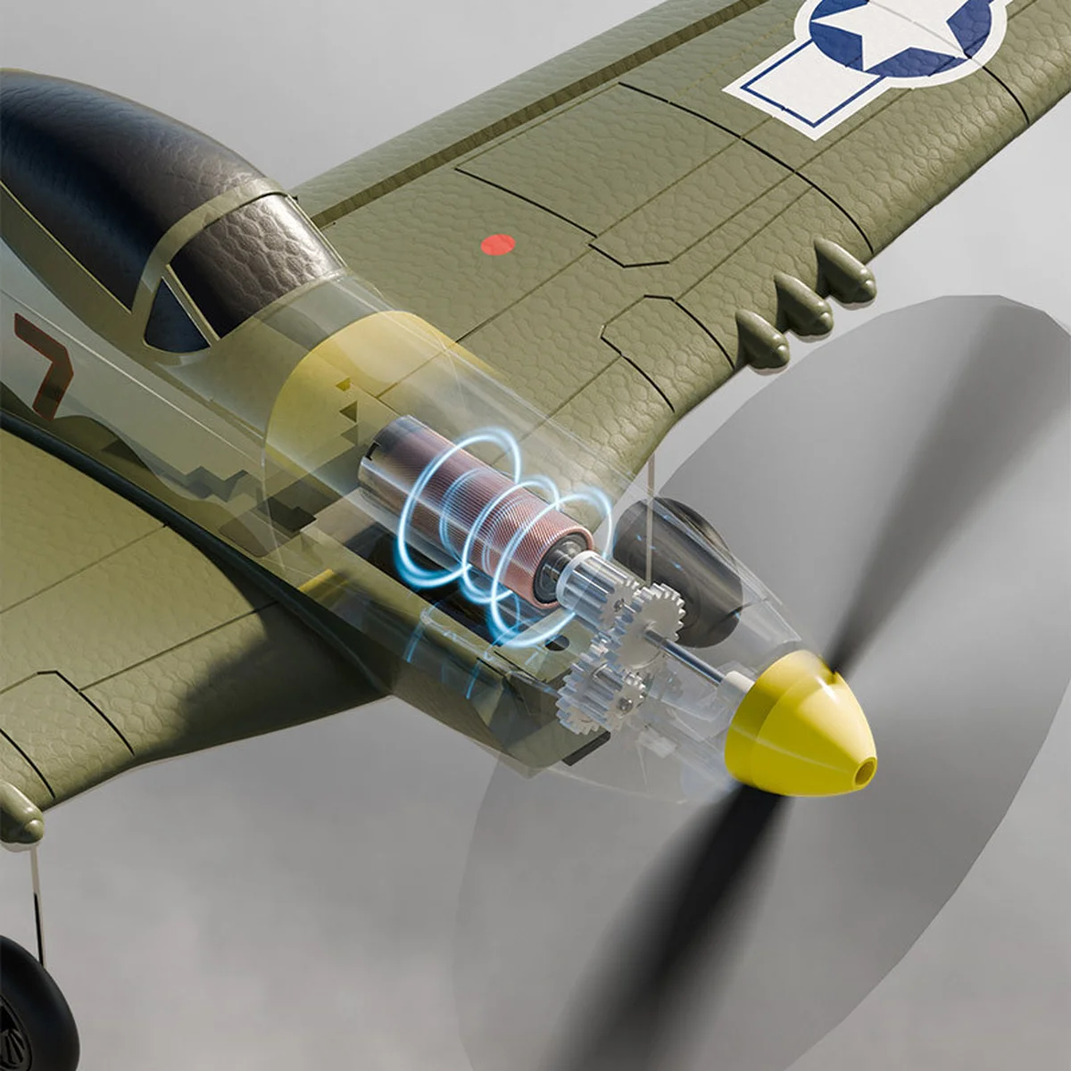 Самолет на радиоуправлении SCHE W551 Four-channel Stunt Fighter Green