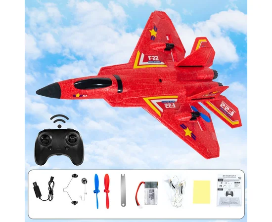 Самолет на радиоуправлении SCHE HW32 F22 Fighter Red