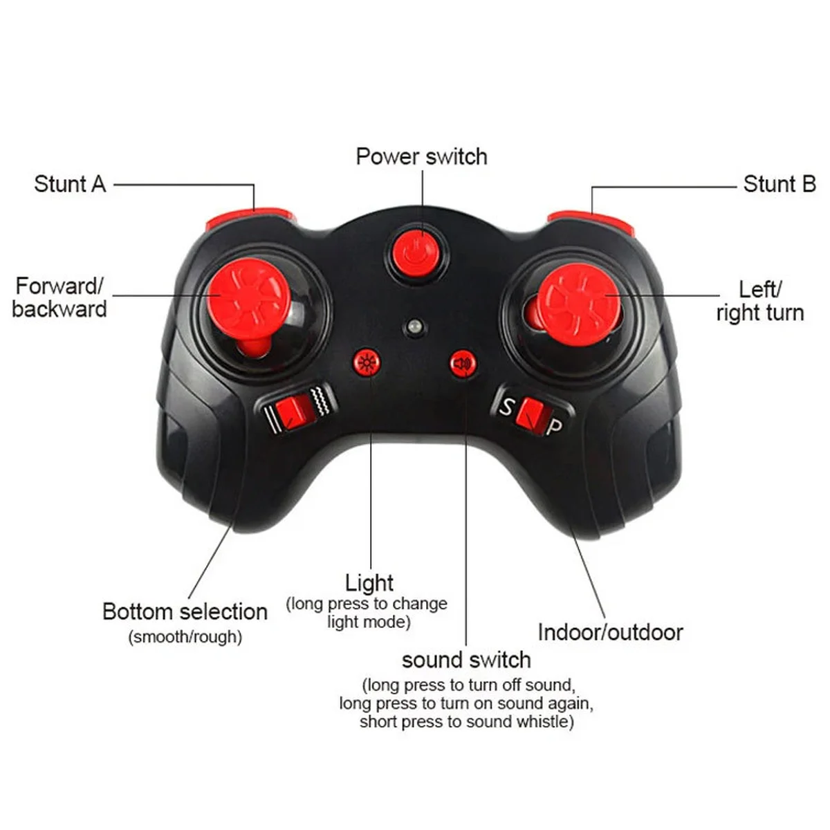 Мотоцикл на радиоуправлении Motorcycle Stunt Drift six-axis Gyroscope Red