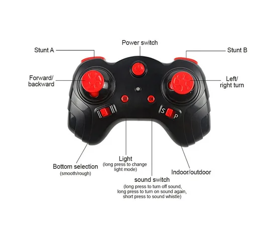Мотоцикл на радіокеруванні Motorcycle Stunt Drift six-axis Gyroscope Red