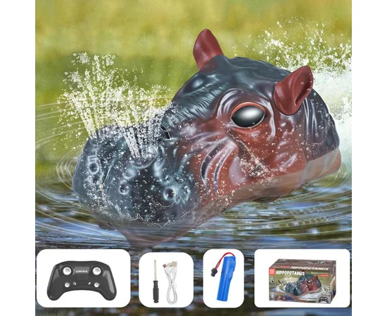 Човен на радіокеруванні SHT 3736AD Hippopotamus 2.4G Black / Brown