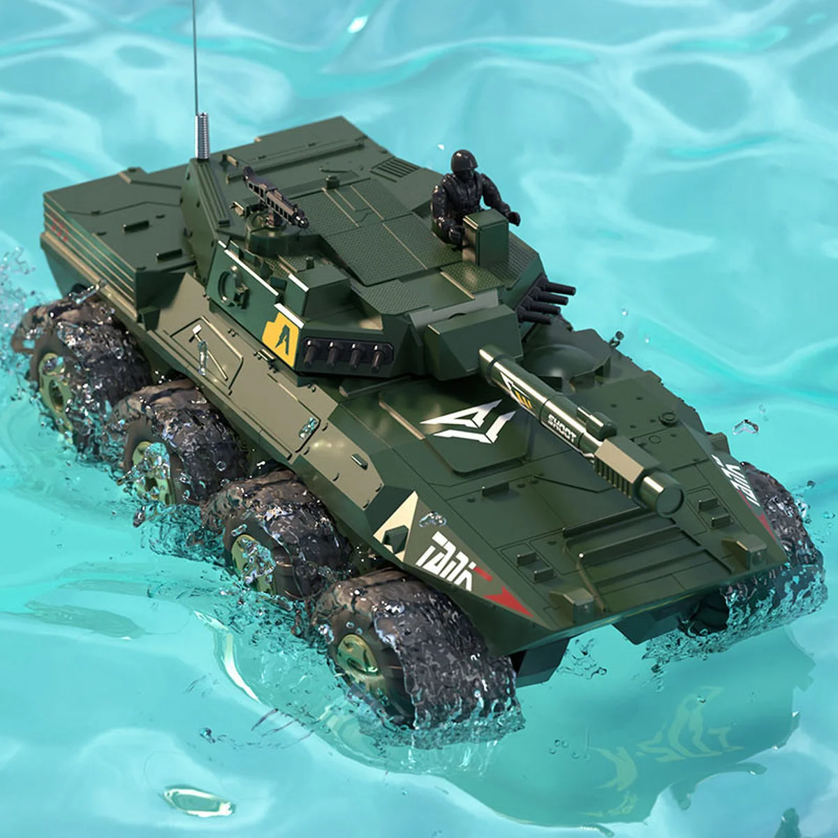 Бронетранспортер-амфибия на радиоуправлении SCHE Y1802 Green