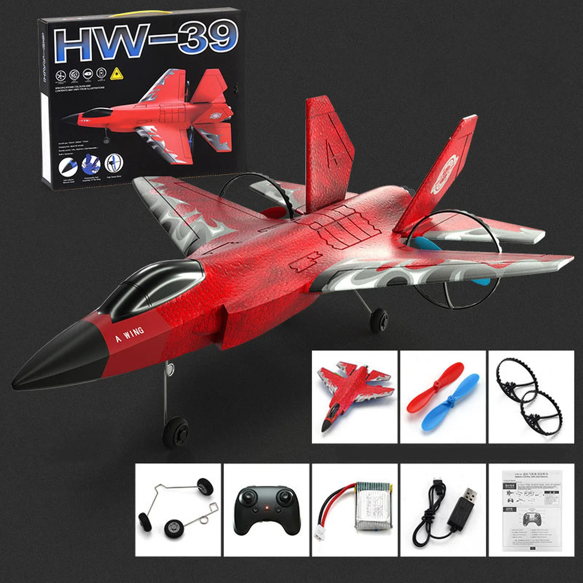 Літак на радіокеруванні SCHE HW39 F35 Fighter Red