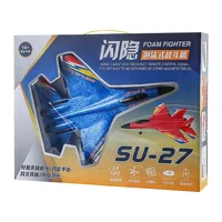 Літак на радіокеруванні SCHE HW28 SU27 Foam Blue