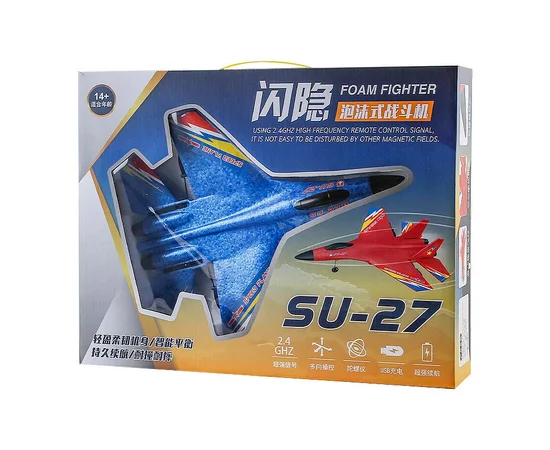 Самолет на радиоуправлении SCHE HW28 SU27 Foam Blue