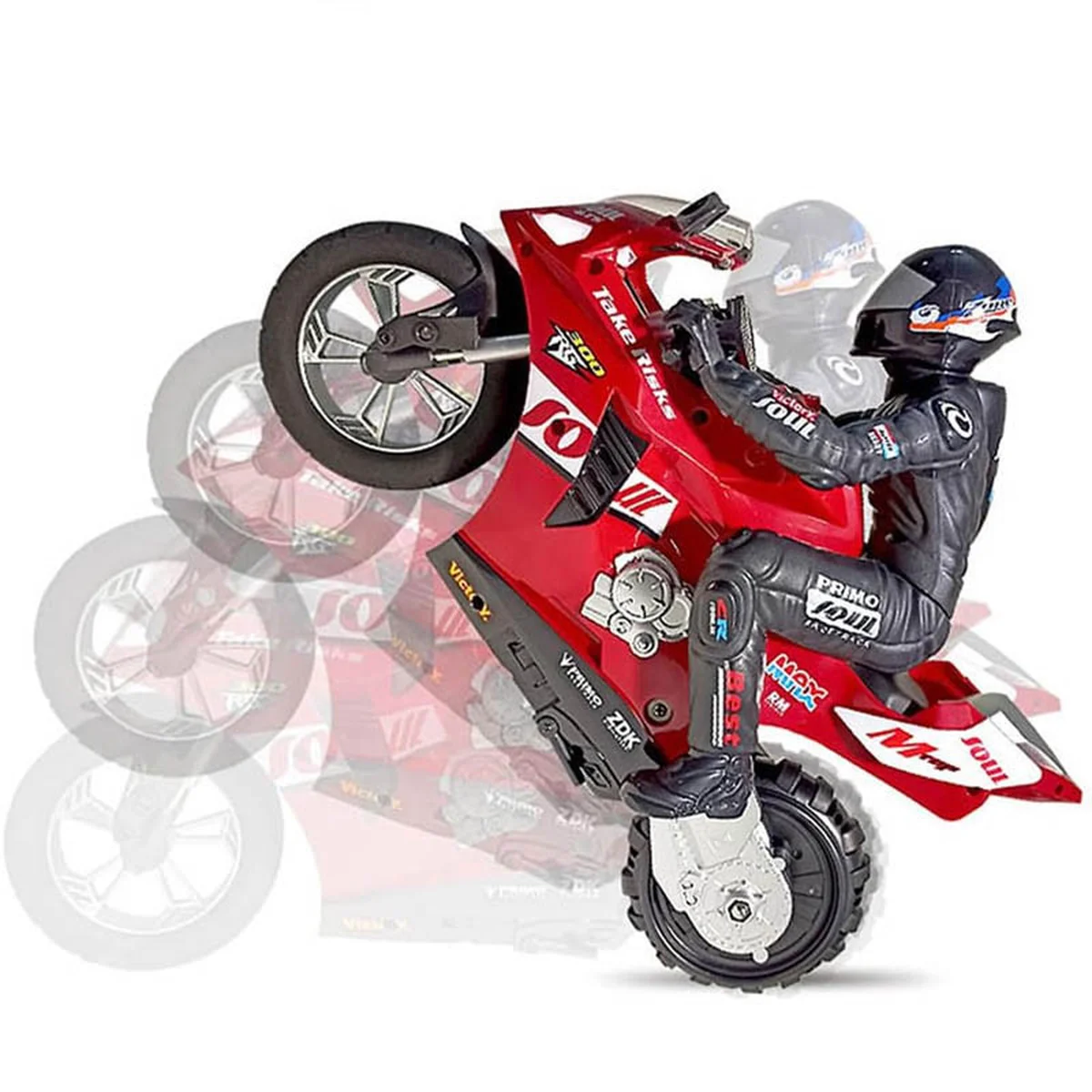 Мотоцикл на радиоуправлении Motorcycle Stunt Drift six-axis Gyroscope Red