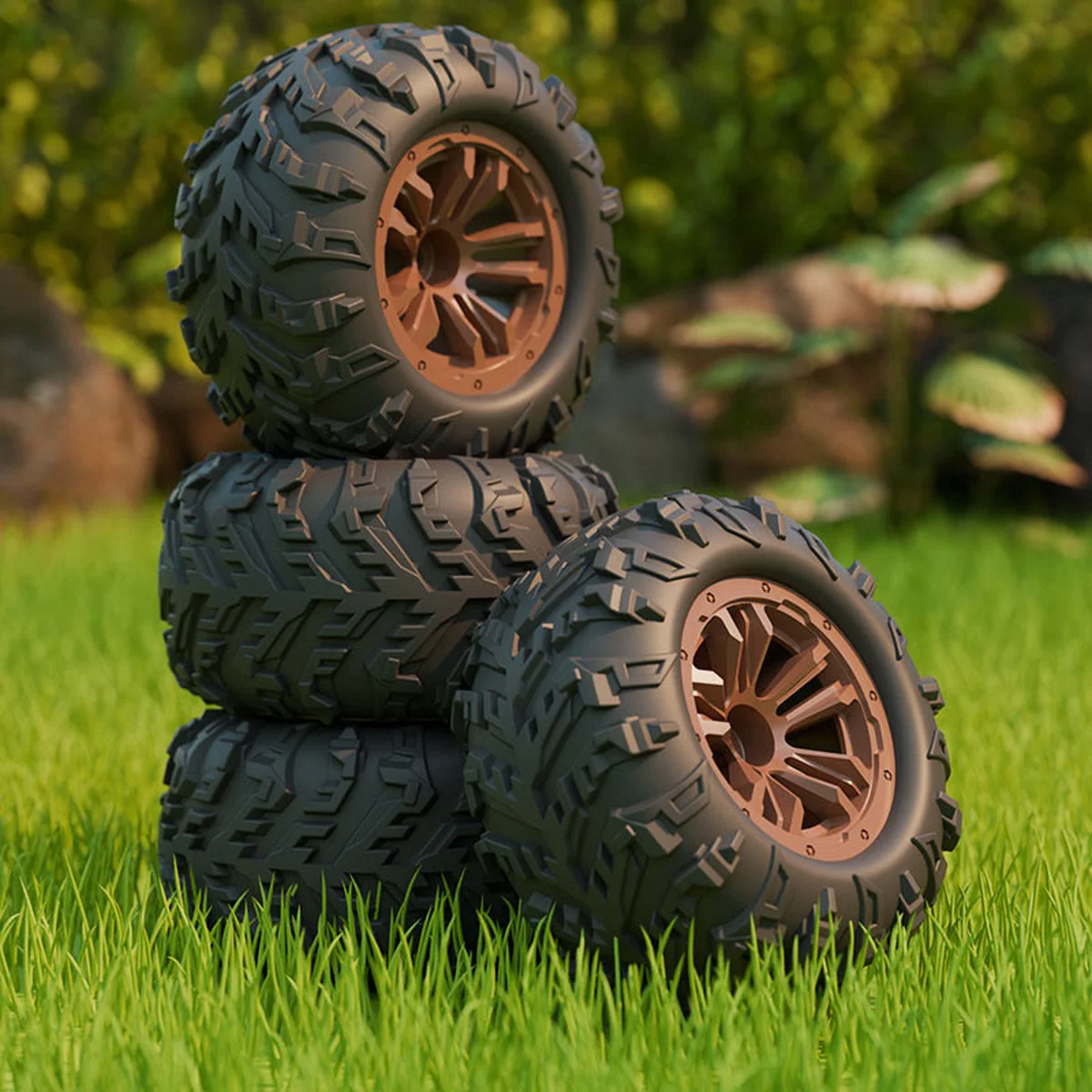 Машинка на радиоуправлении SCHE HW8809 Four-wheel drive high-speed Green