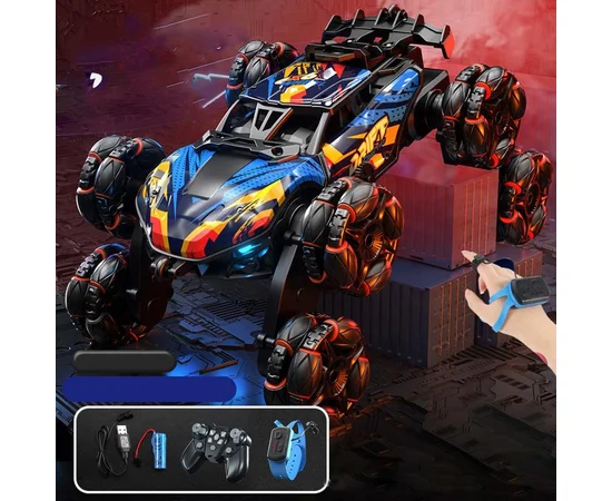 Детский восьмиколесный джип на радиоуправлении SHT 2330 2.4G (with 2 remote) Orange