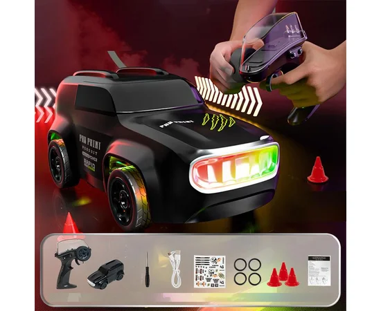 Дрифт-машина на радиоуправлении SHT K12 (1:64) Jeep 2.4G Black