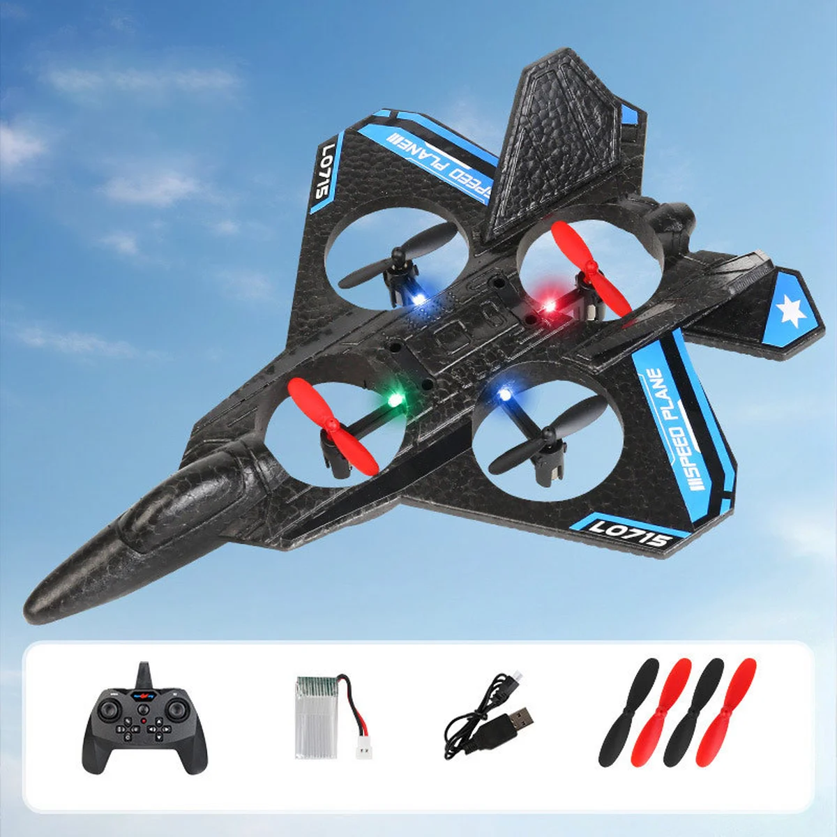 Літак на радіокеруванні SCHE L0715 Foam Blue/Red