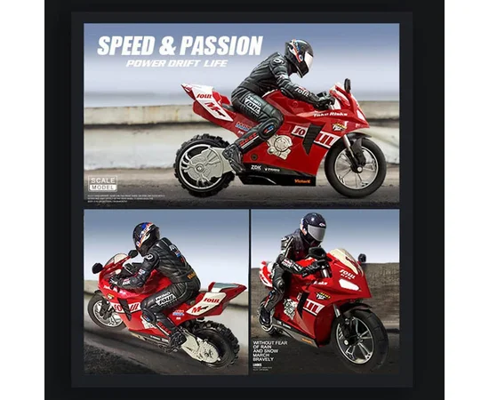 Мотоцикл на радіокеруванні Motorcycle Stunt Drift six-axis Gyroscope Red